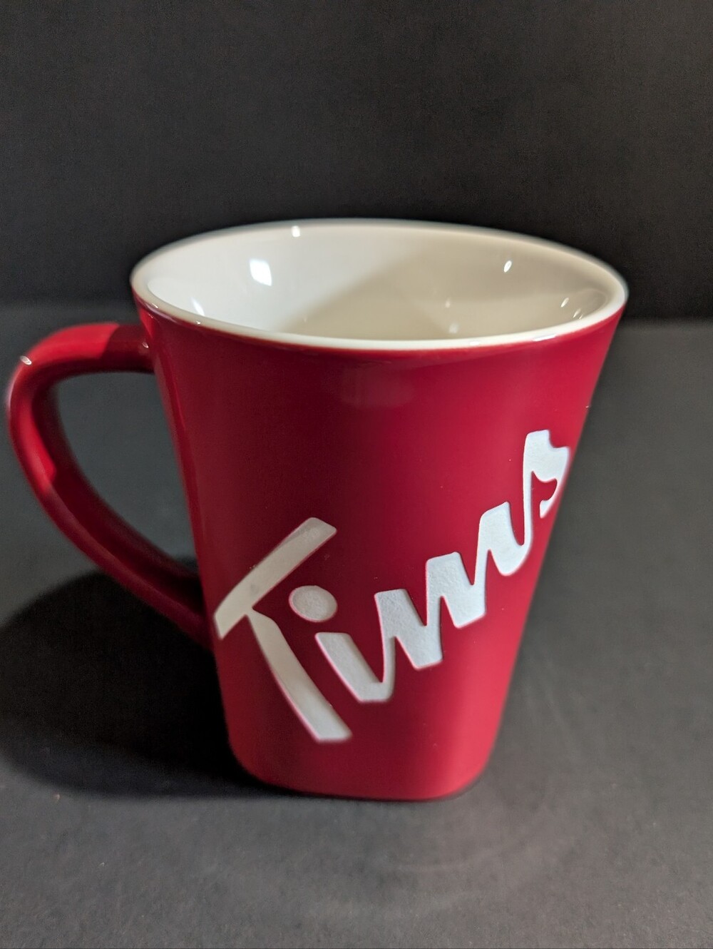 Tim Hortons 3D Red Etched Coffee Tea Mug Cup # 013 Limited Edition 2013